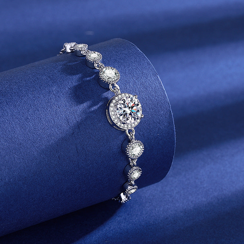 Bracciale Halo Moissanite - Gemma