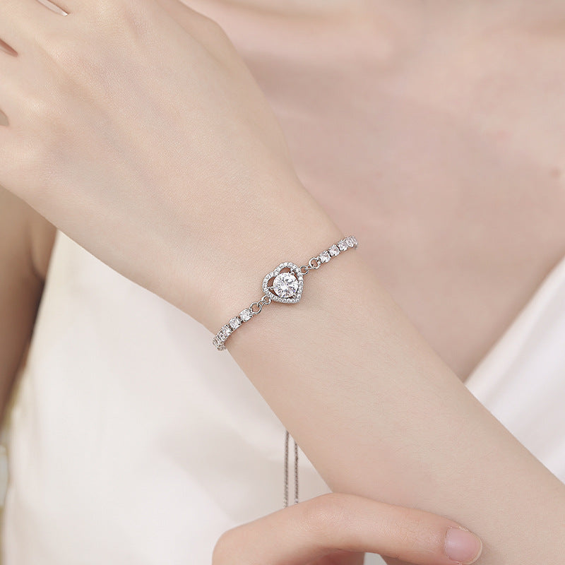 Bracciale Moissanite dal cuore
