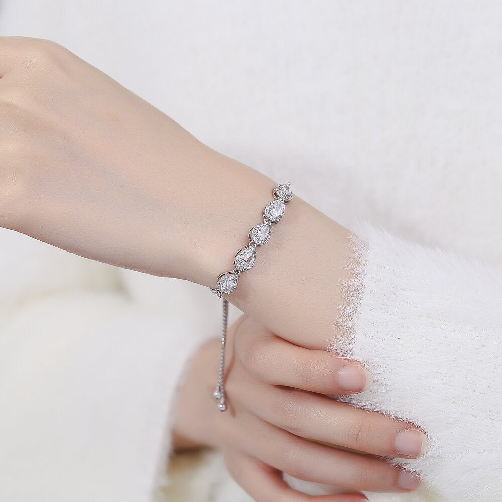 Teardrop Moissanite Bracelet