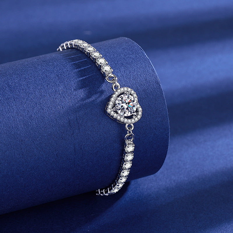Bracciale Moissanite dal cuore