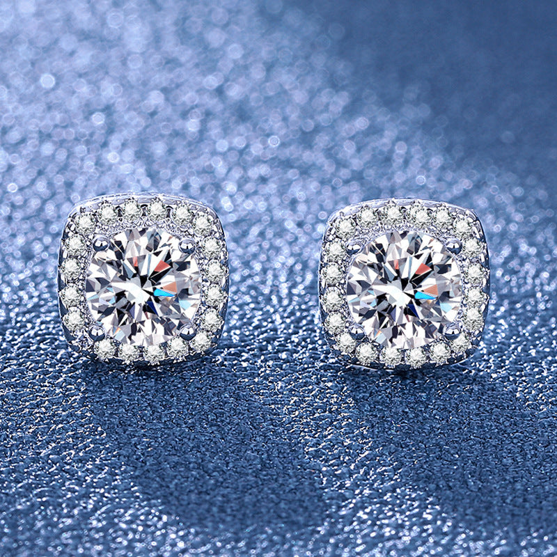 Orecchini Cadenza Moissanite - Perno