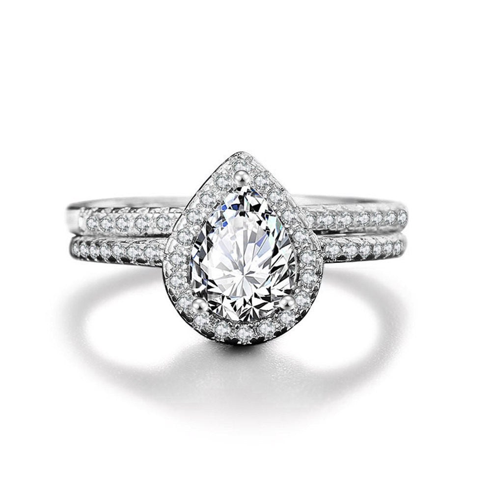 Anello Moissanite a goccia - Mono 