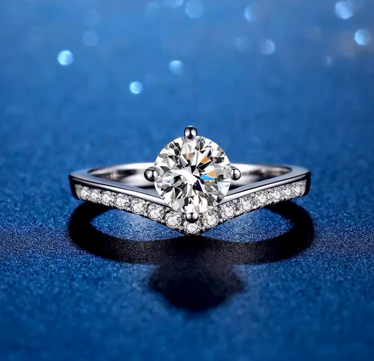 Anello Tiara Moissanite - 0,5/1/2 carati